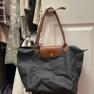Grey Longchamp tote bag